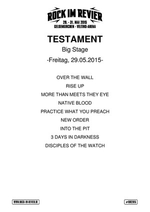 Setlist Testament &copy; www.Rock-im-Revier.de